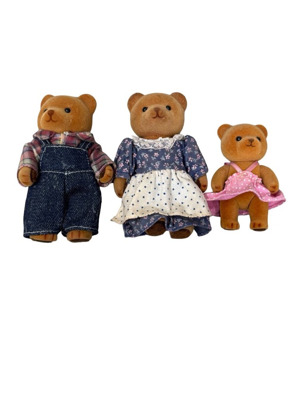 Teddy Bear Story Applause Lot Of 3 Brown Country Cottage Mom Dad Baby Family